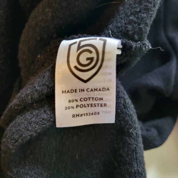 Goal Five Canada Soccer Black LS Zip Up Hoodie Sweatshirt Women's Large Pockets - Picture 13 of 13